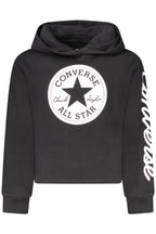 Converse Mädchen Zip-Up Hoodie, Schwarz