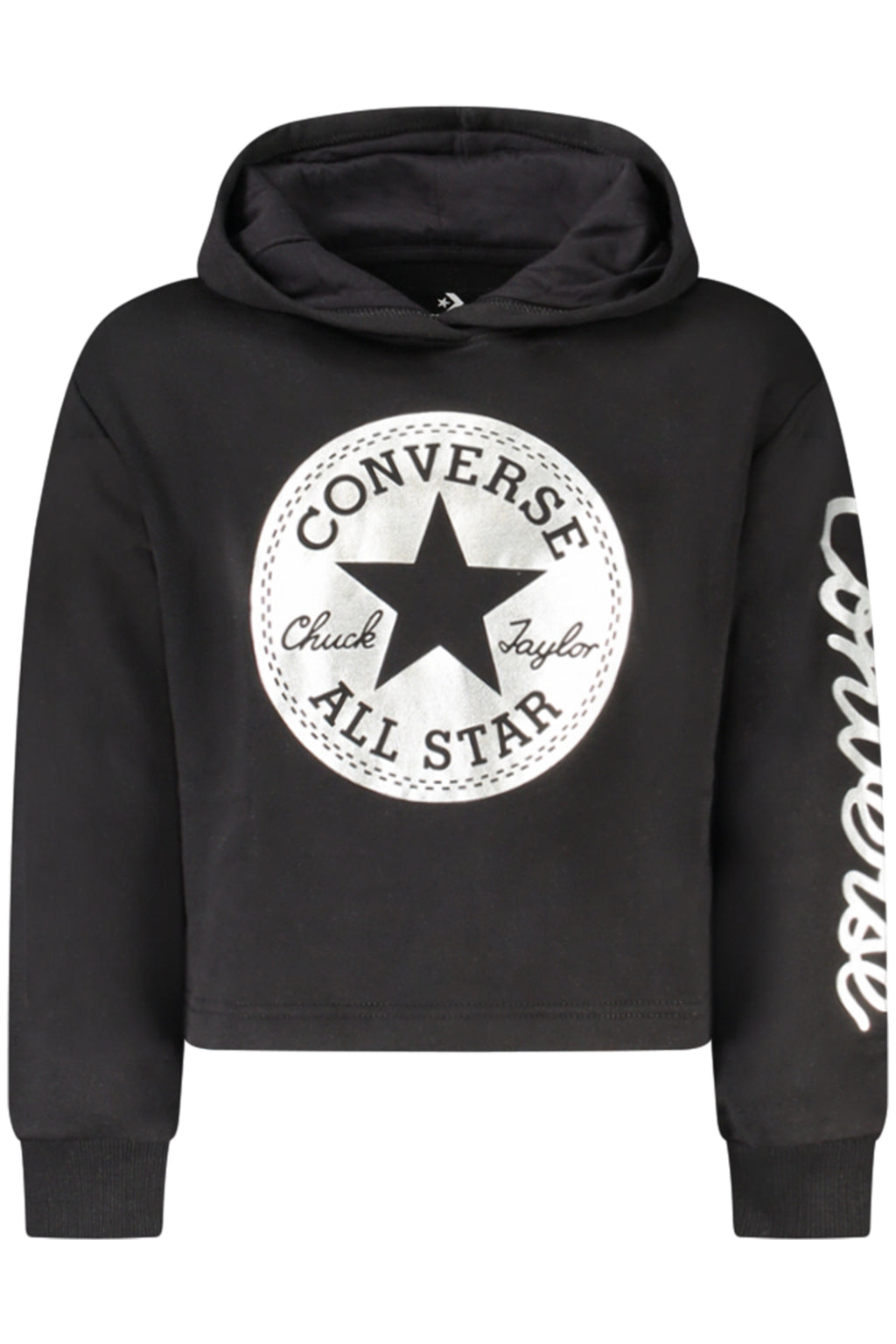 Converse Mädchen Zip-Up Hoodie, Schwarz
