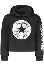 Converse Mädchen Zip-Up Hoodie, Schwarz