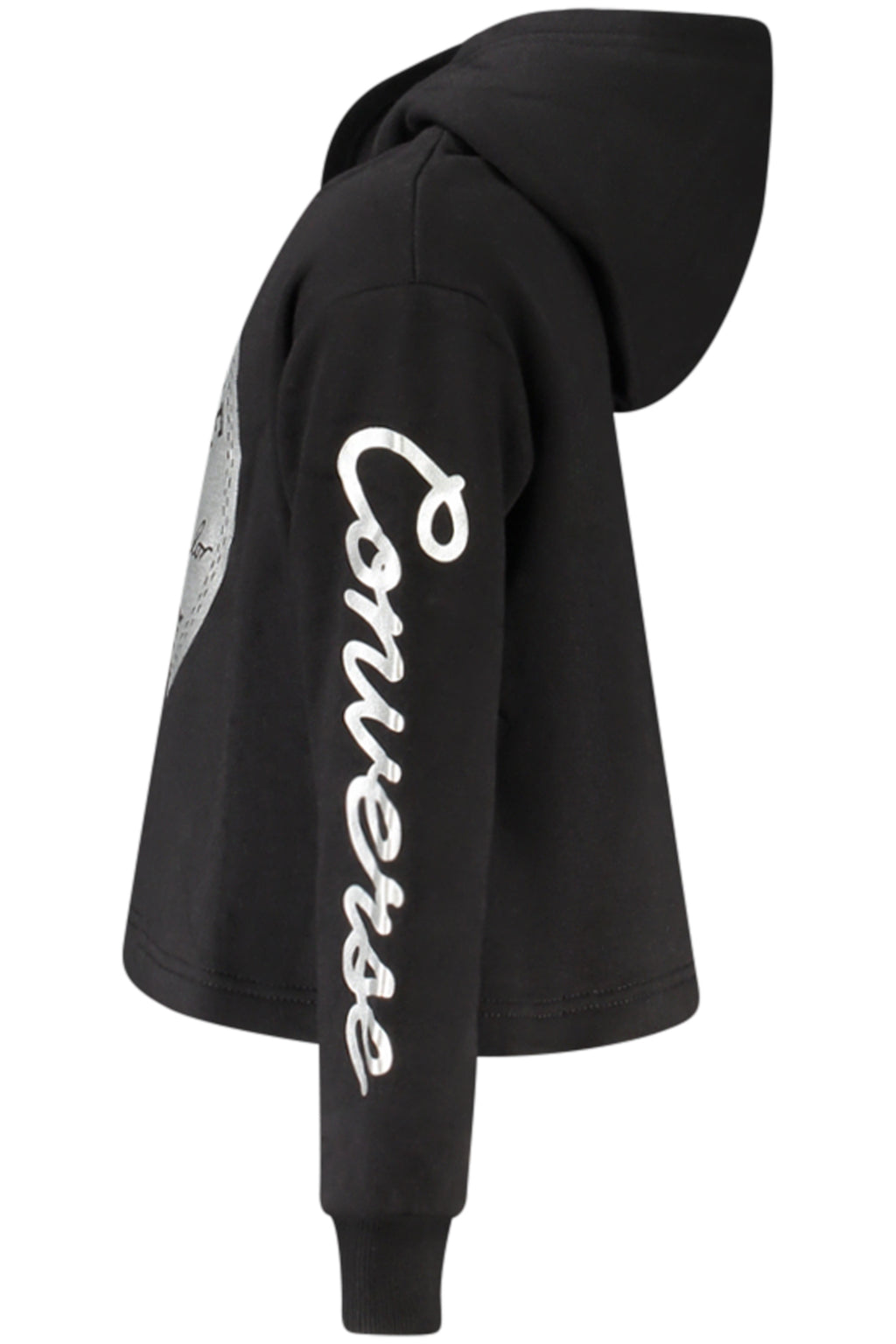 Converse Mädchen Zip-Up Hoodie, Schwarz
