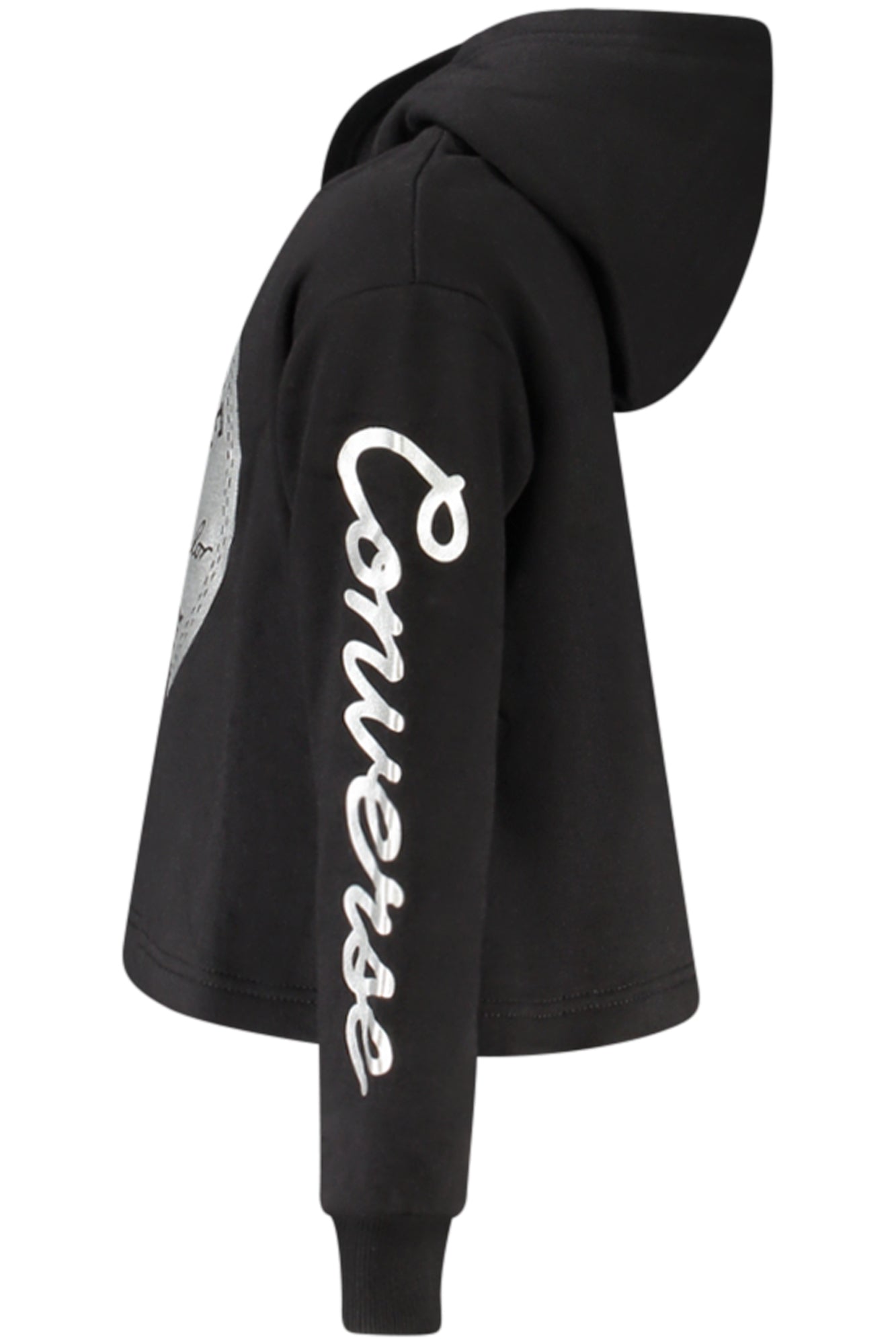 Converse Mädchen Zip-Up Hoodie, Schwarz