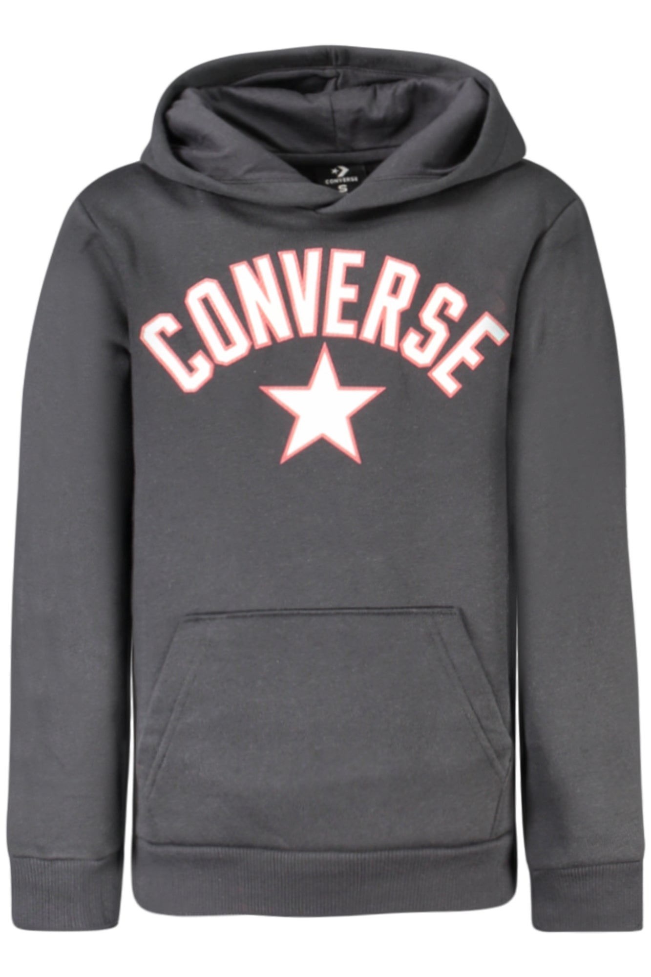 Converse Kapuzenpullover Jungen – Schwarzer Hoodie mit Reißverschluss für Herbst/Winter Schwarz Hauptbild
