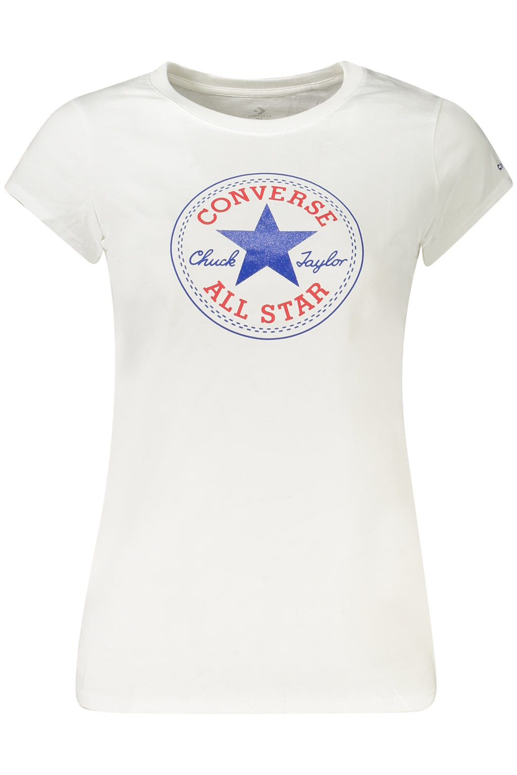 Converse Mädchen Kurzarm-T-Shirt, Weiß
