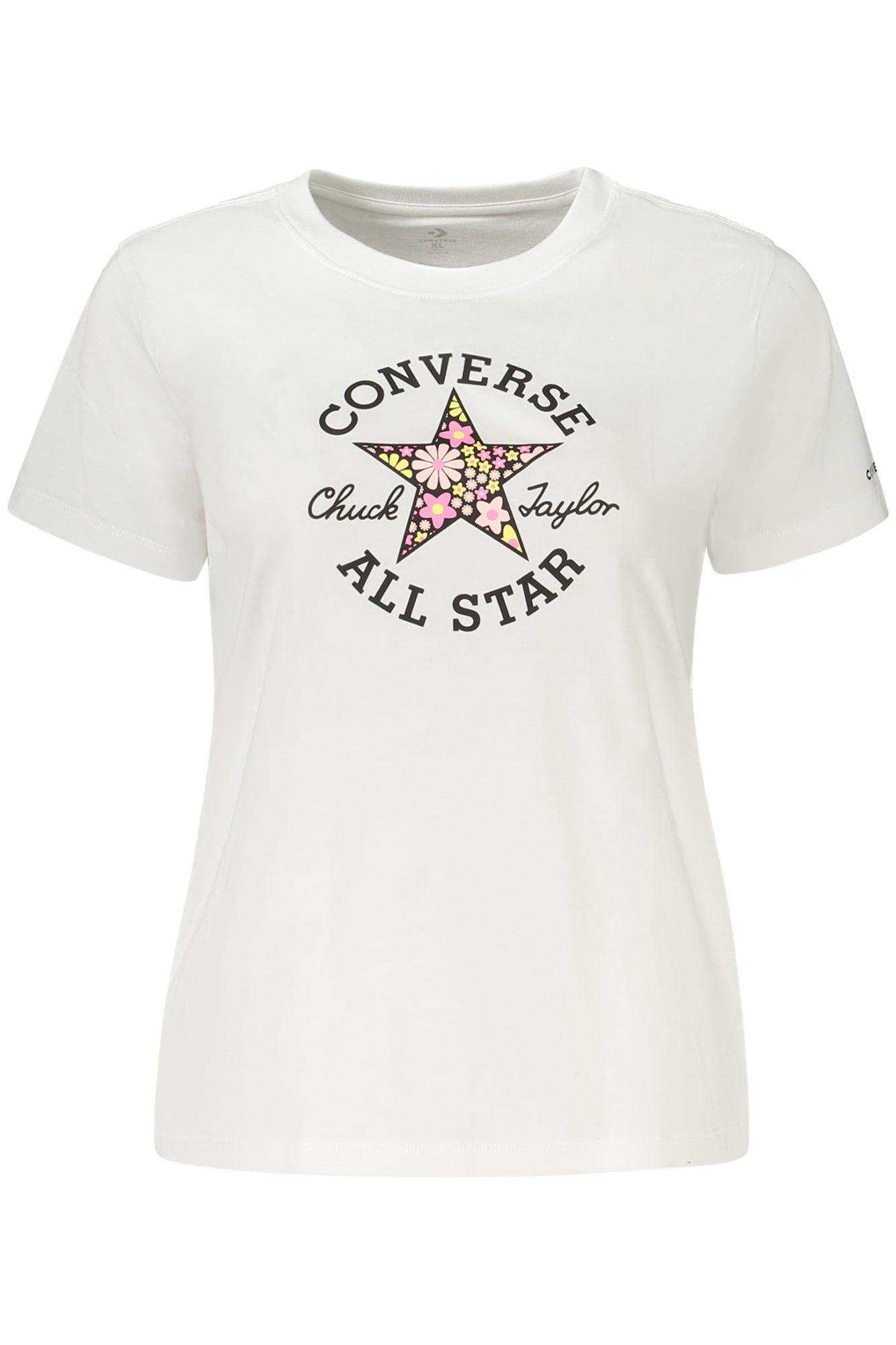 Converse Mädchen T-Shirt Weiß – Kurzarm-Shirt mit Logo-Druck für Mädchen Weiß