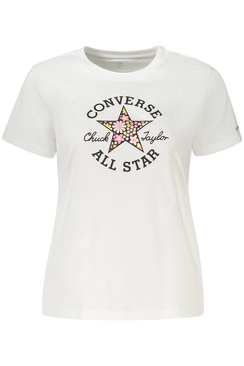 Converse Mädchen Kurzarm-T-Shirt, Weiß