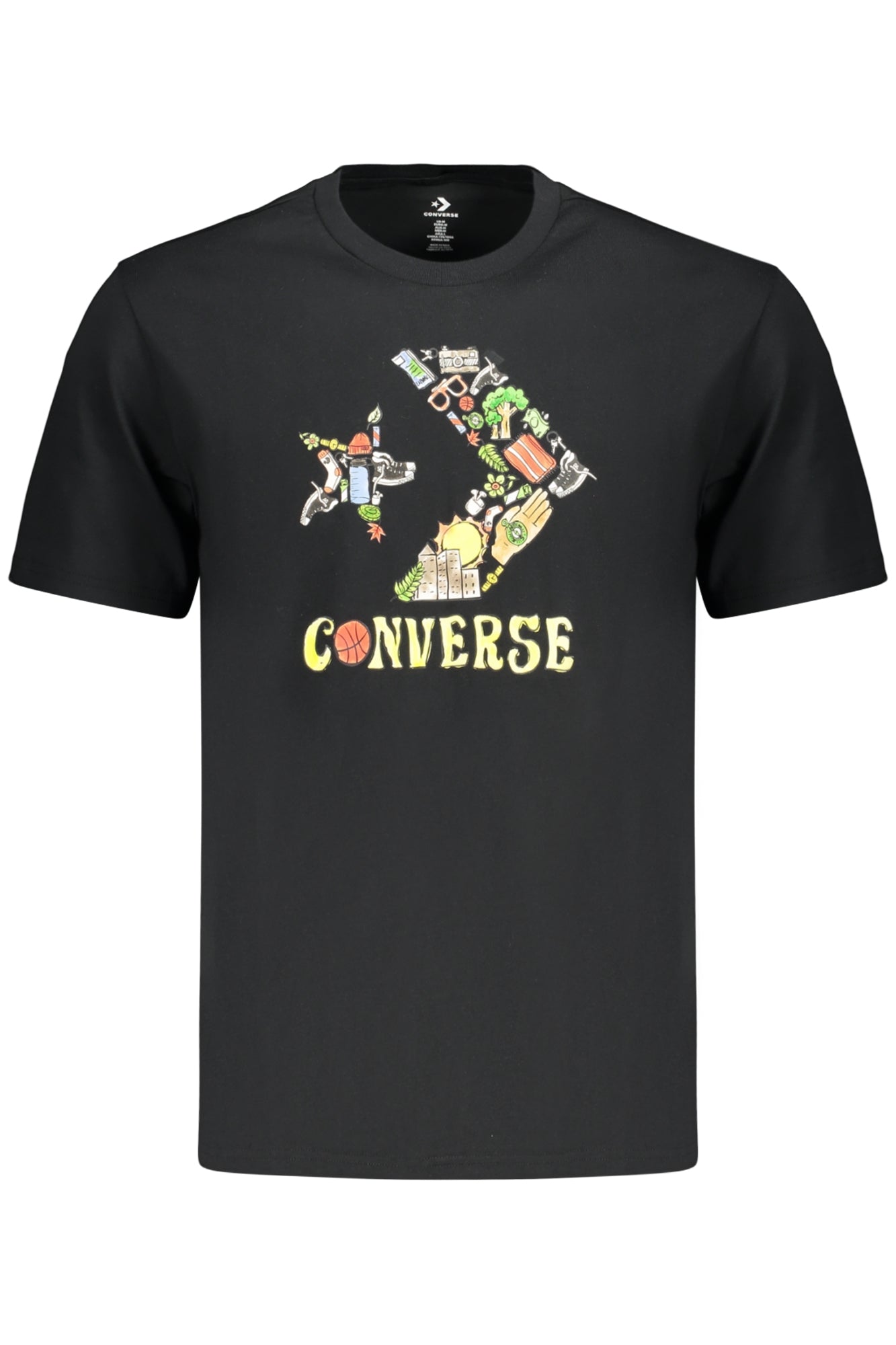 CONVERSE Herren T-Shirt – Kurzarm | T-Shirts online kaufen Schwarz Hauptbild