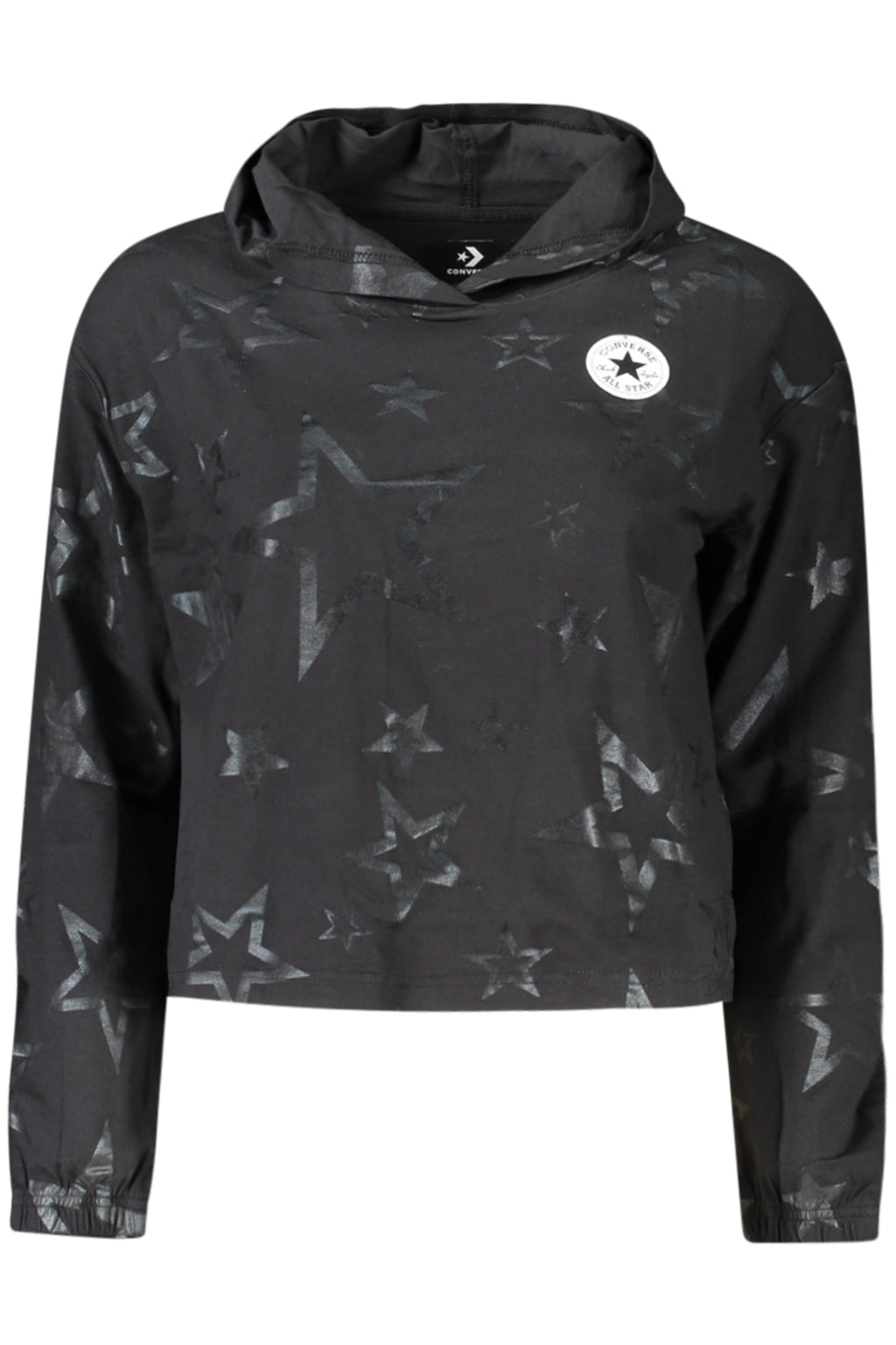 Converse Mädchen Langarm T-Shirt, Schwarz