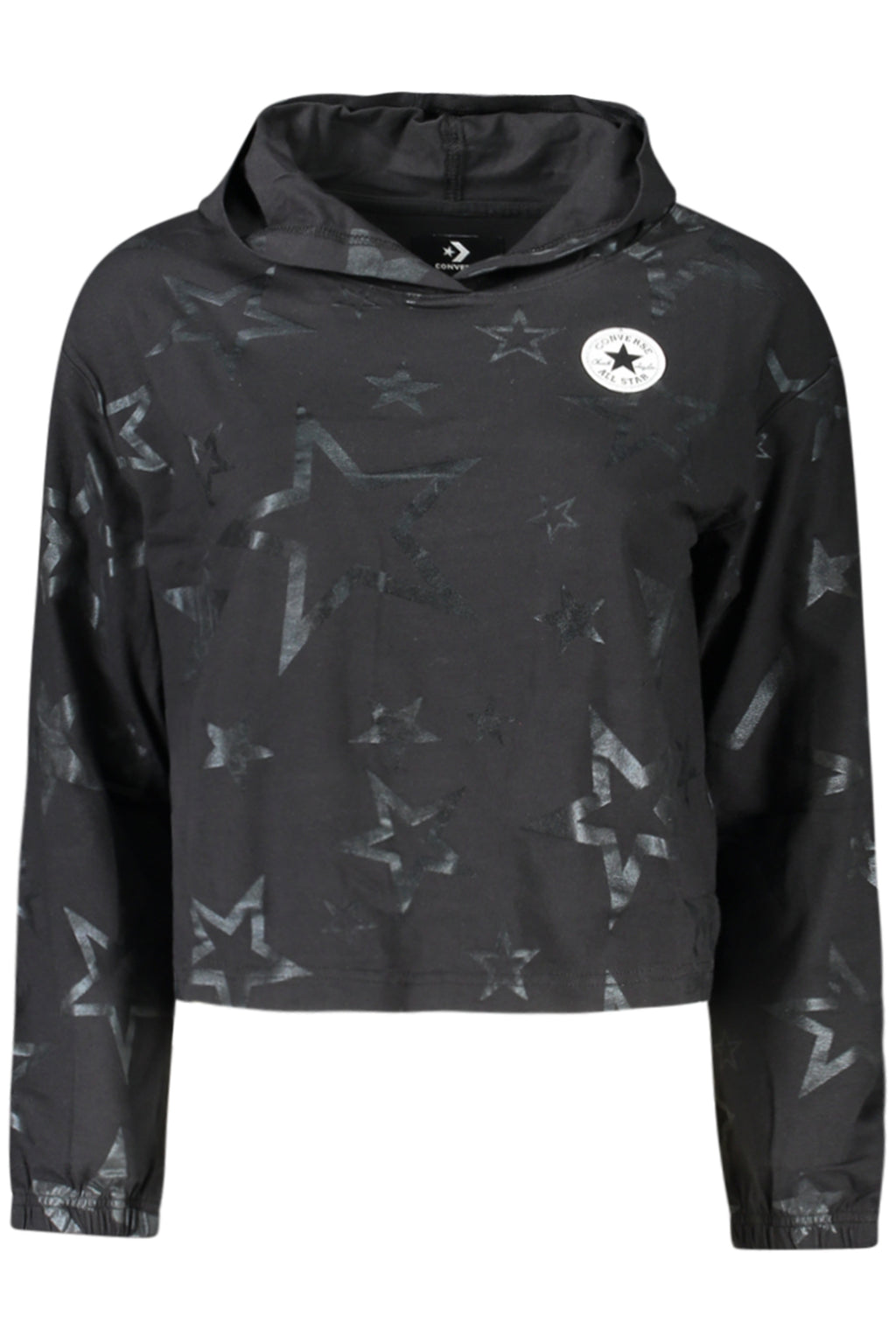 Converse Mädchen Langarm T-Shirt, Schwarz