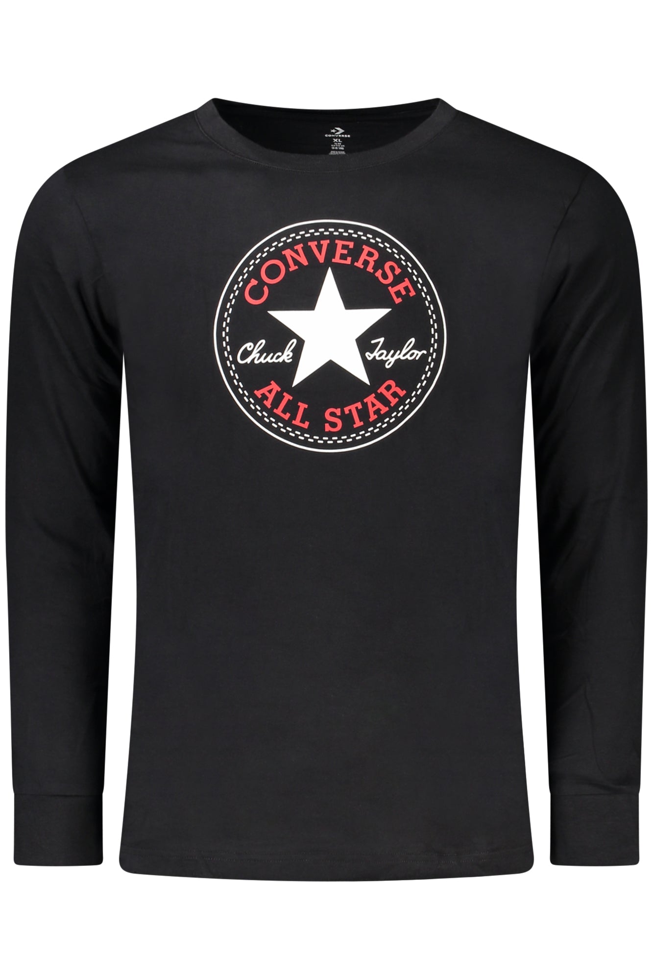 CONVERSE KINDER-T-SHIRT MIT LANGEN ÄRMELN, SCHWARZ