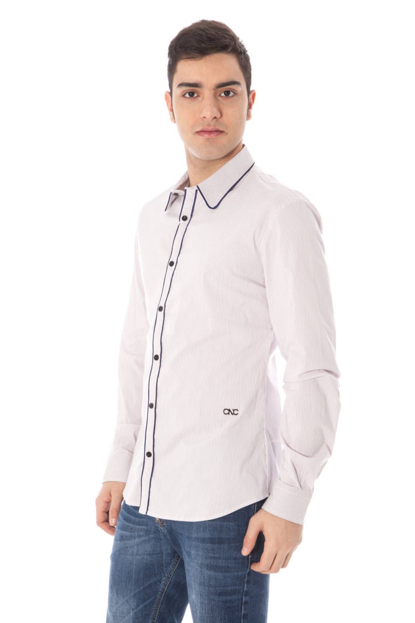 Costume National Herren Langarm-Hemd Rosa – Italienischer Kragen & Premium-Qualität Rosa