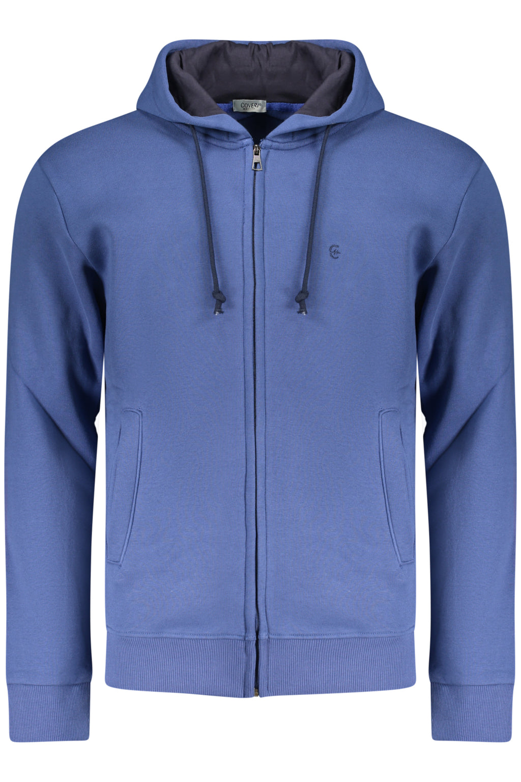 COVERI MOVING HERREN BLAUES REISSVERSCHLUSS-SWEATSHIRT