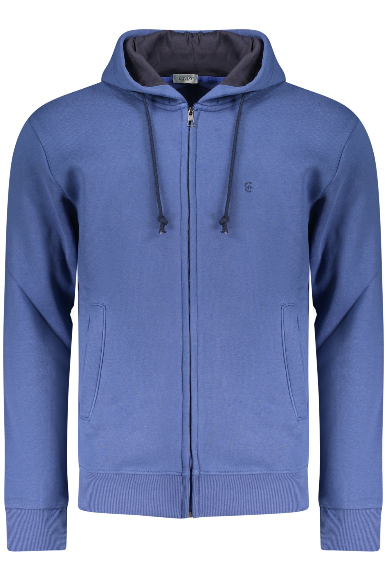 COVERI MOVING Herren-Sweatshirt mit Reißverschluss – Roter Hoodie für Herbst/Winter Blau