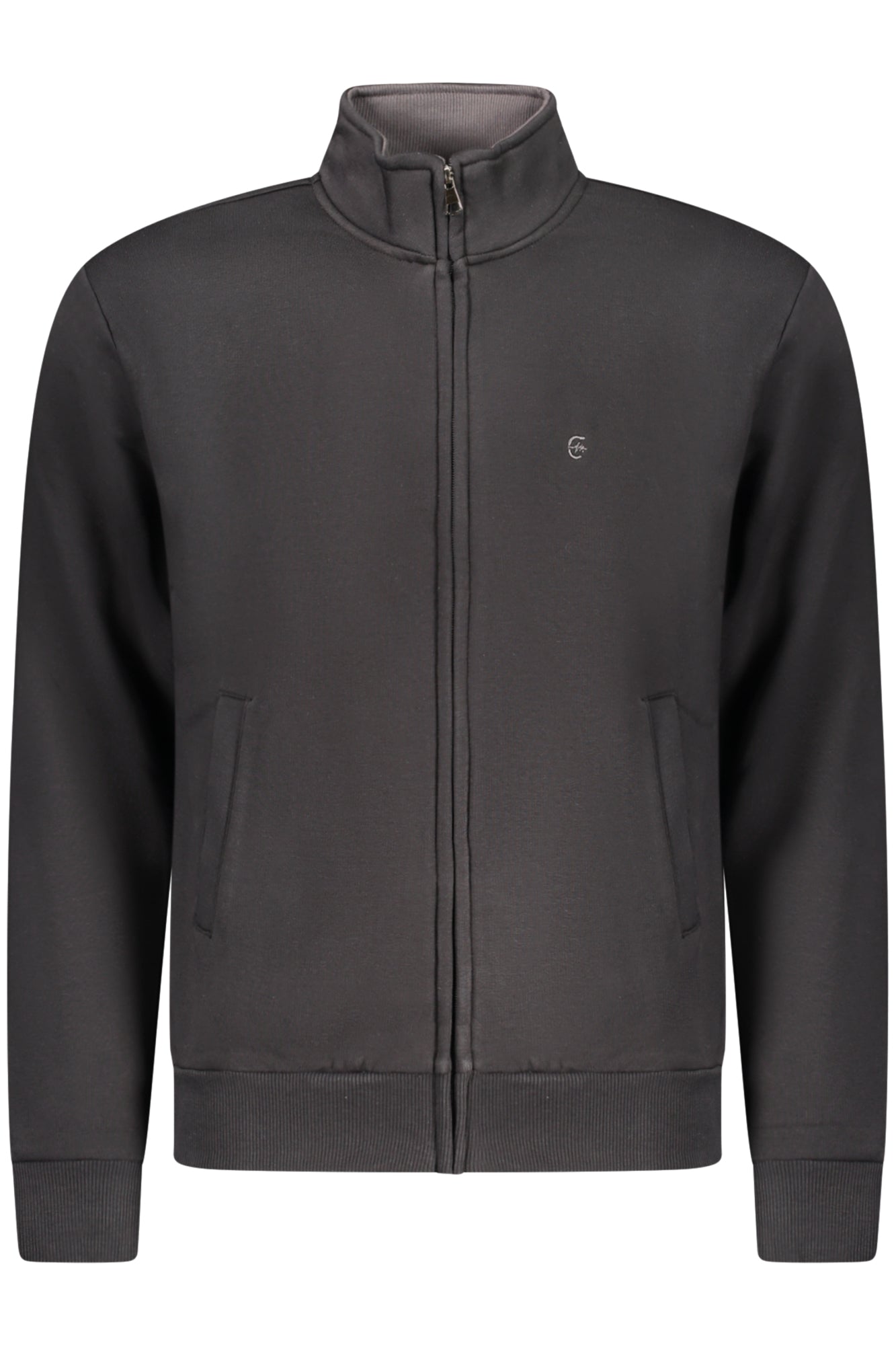 COVERI MOVING Herren-Sweatshirt mit Reißverschluss, schwarz Hauptbild