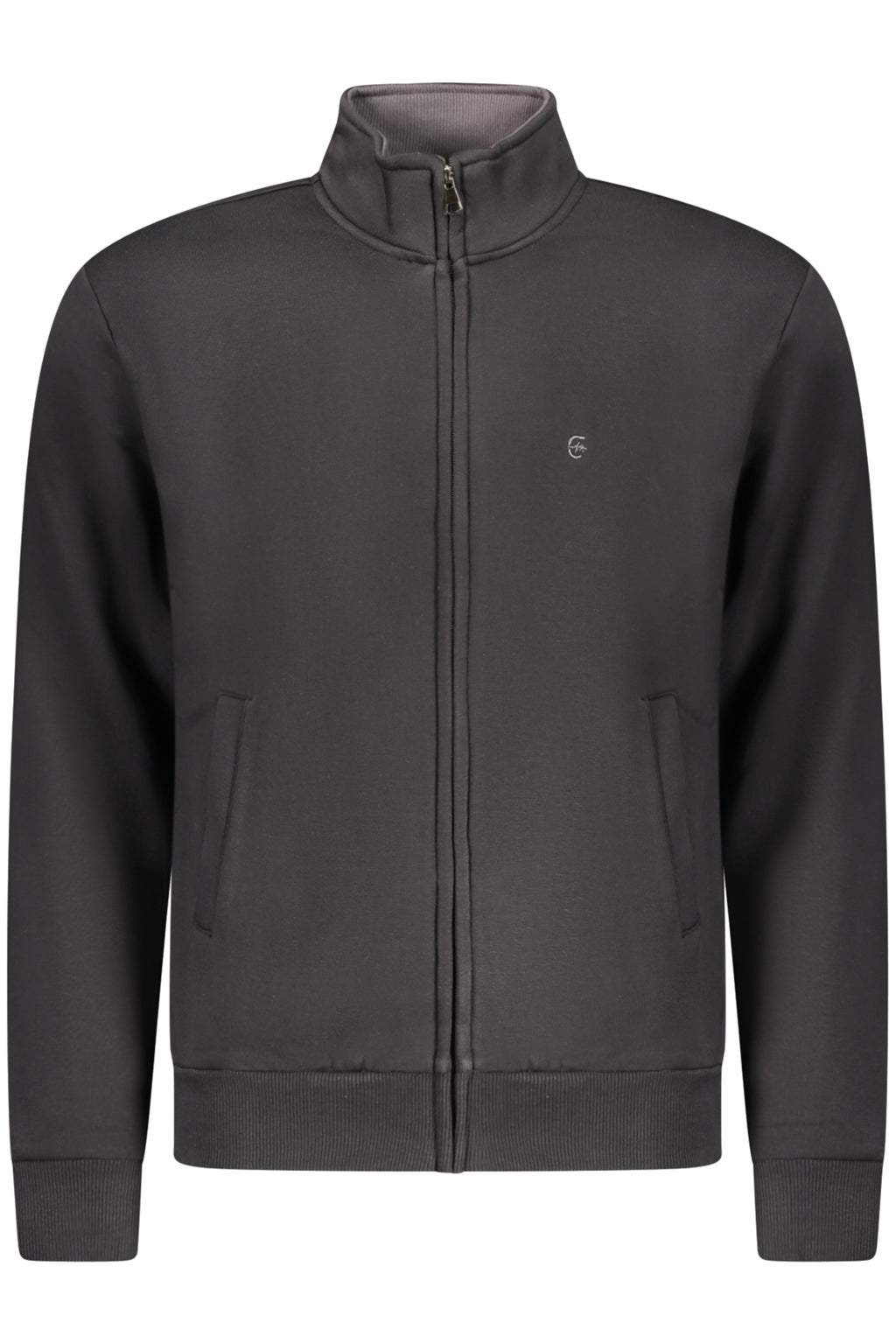 COVERI MOVING Herren-Sweatshirt mit Reißverschluss, schwarz