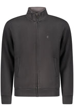 COVERI MOVING Herren-Sweatshirt mit Reißverschluss, schwarz