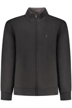 COVERI MOVING Herren-Sweatshirt mit Reißverschluss, schwarz