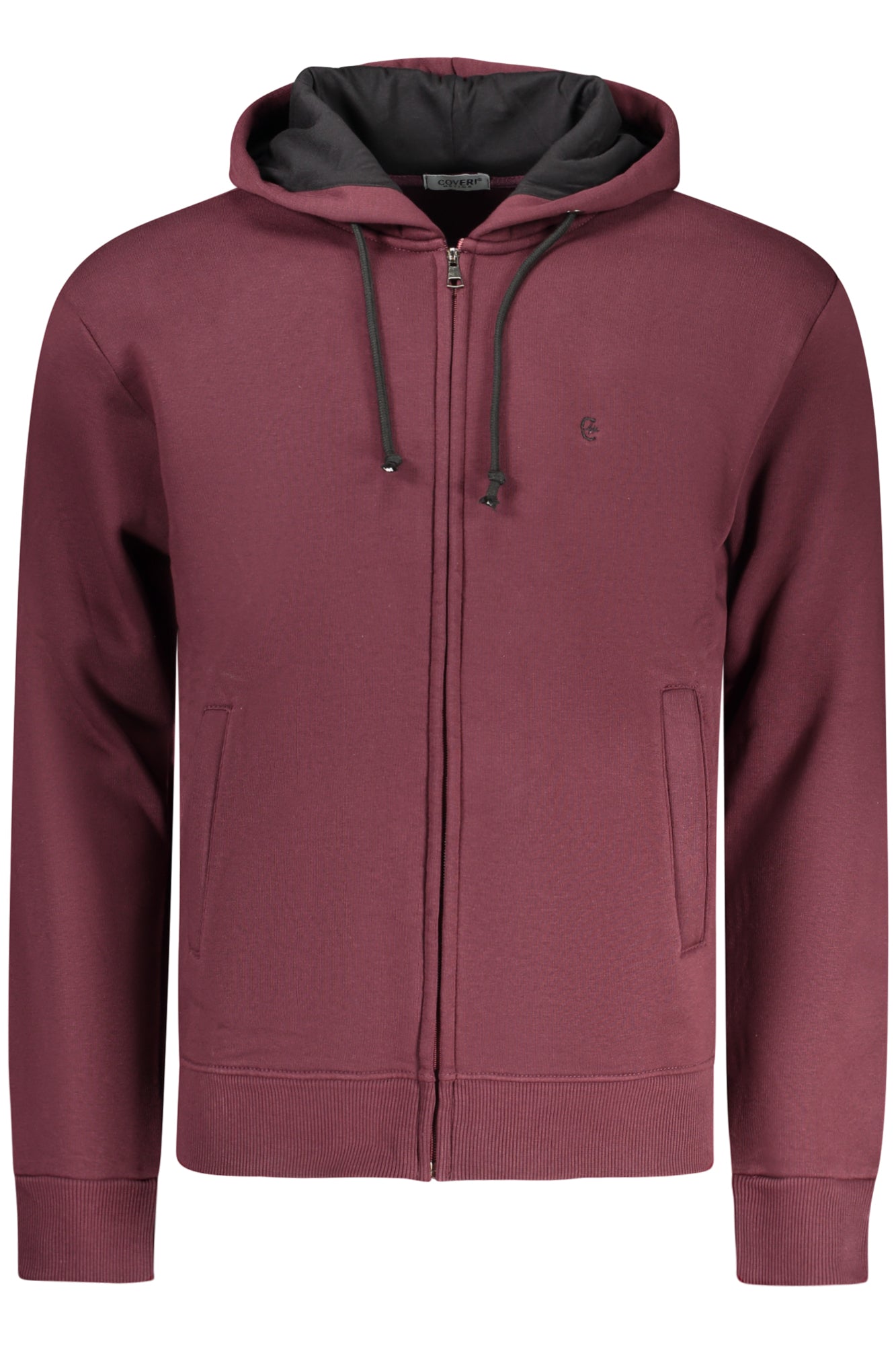 COVERI MOVING Herren-Sweatshirt mit Reißverschluss – Roter Hoodie für Herbst/Winter Rot