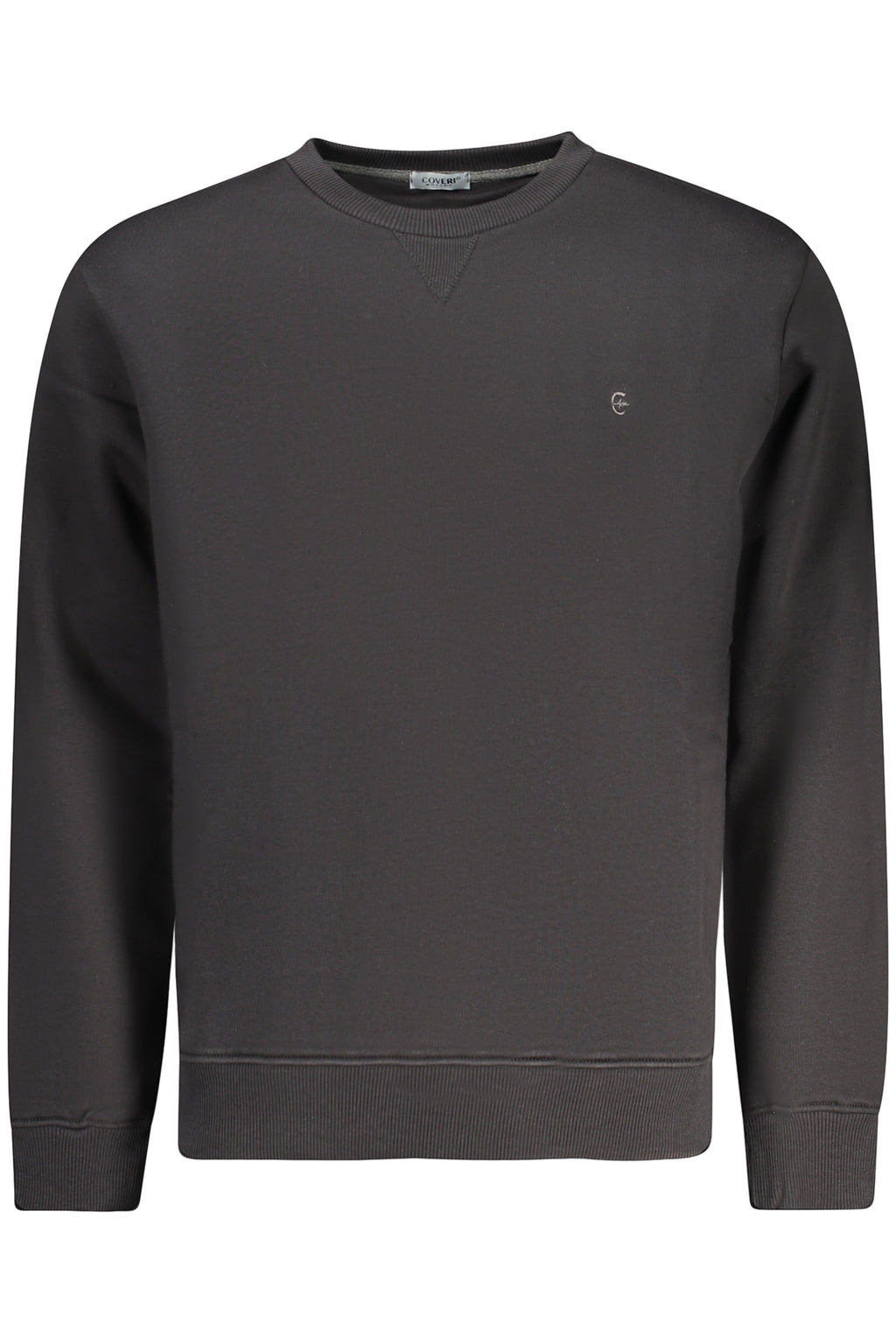 COVERI MOVING Herren-Sweatshirt mit Reißverschluss, schwarz
