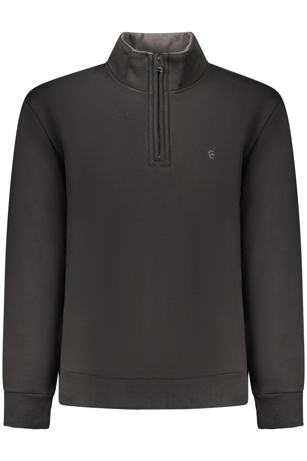 COVERI MOVING Herren-Sweatshirt mit Reißverschluss, schwarz