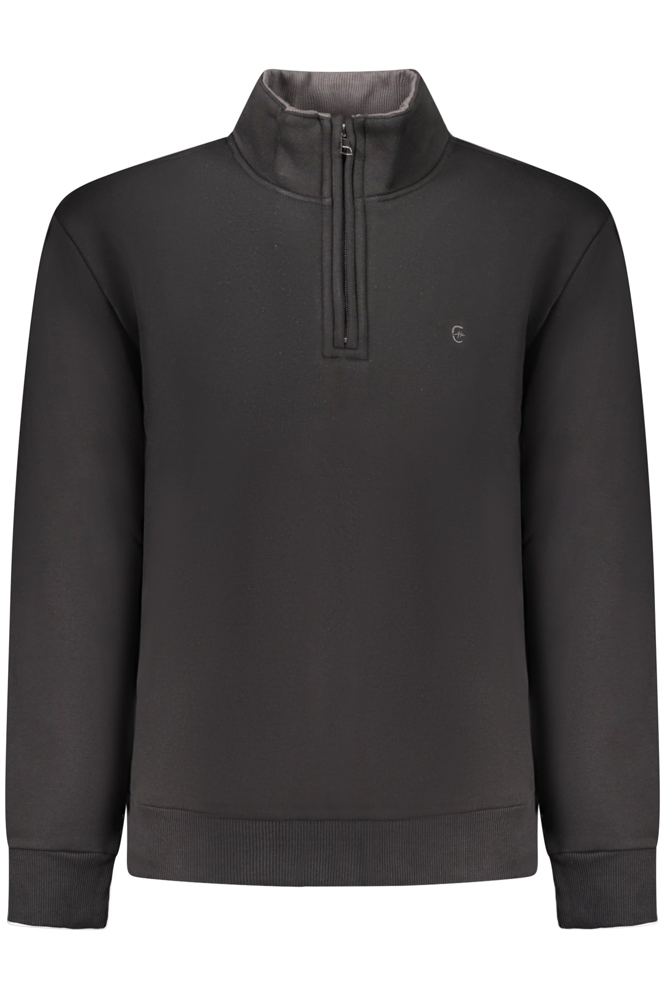 COVERI MOVING Herren-Sweatshirt mit Reißverschluss, schwarz