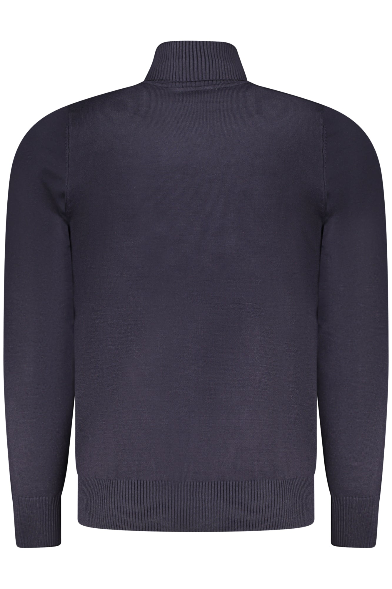 COVERI MOVING Herren Hemd Schwarz – Langärmliger Rollkragenpullover mit Logo-Stickerei Blau