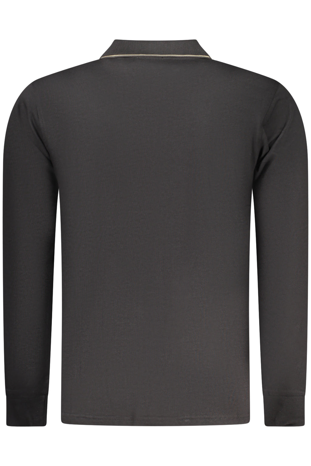 COVERI MOVING Herren-Poloshirt mit langen Ärmeln, schwarz