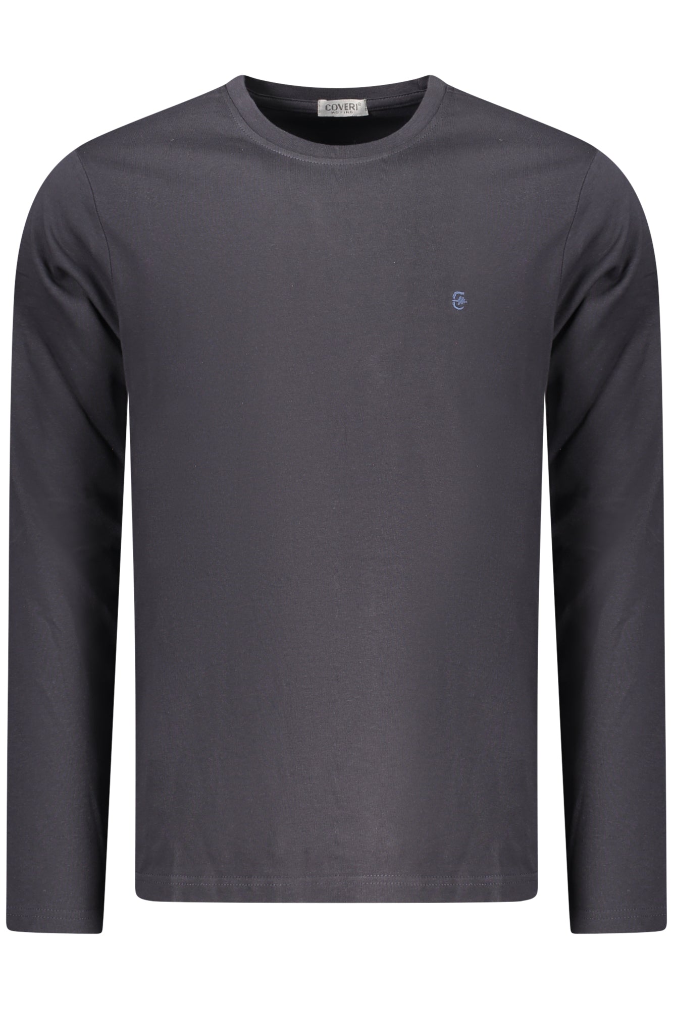 COVERI MOVING Langarmshirt Herren – Blaues T-Shirt mit Stickerei für Herbst/Winter Blau Main image