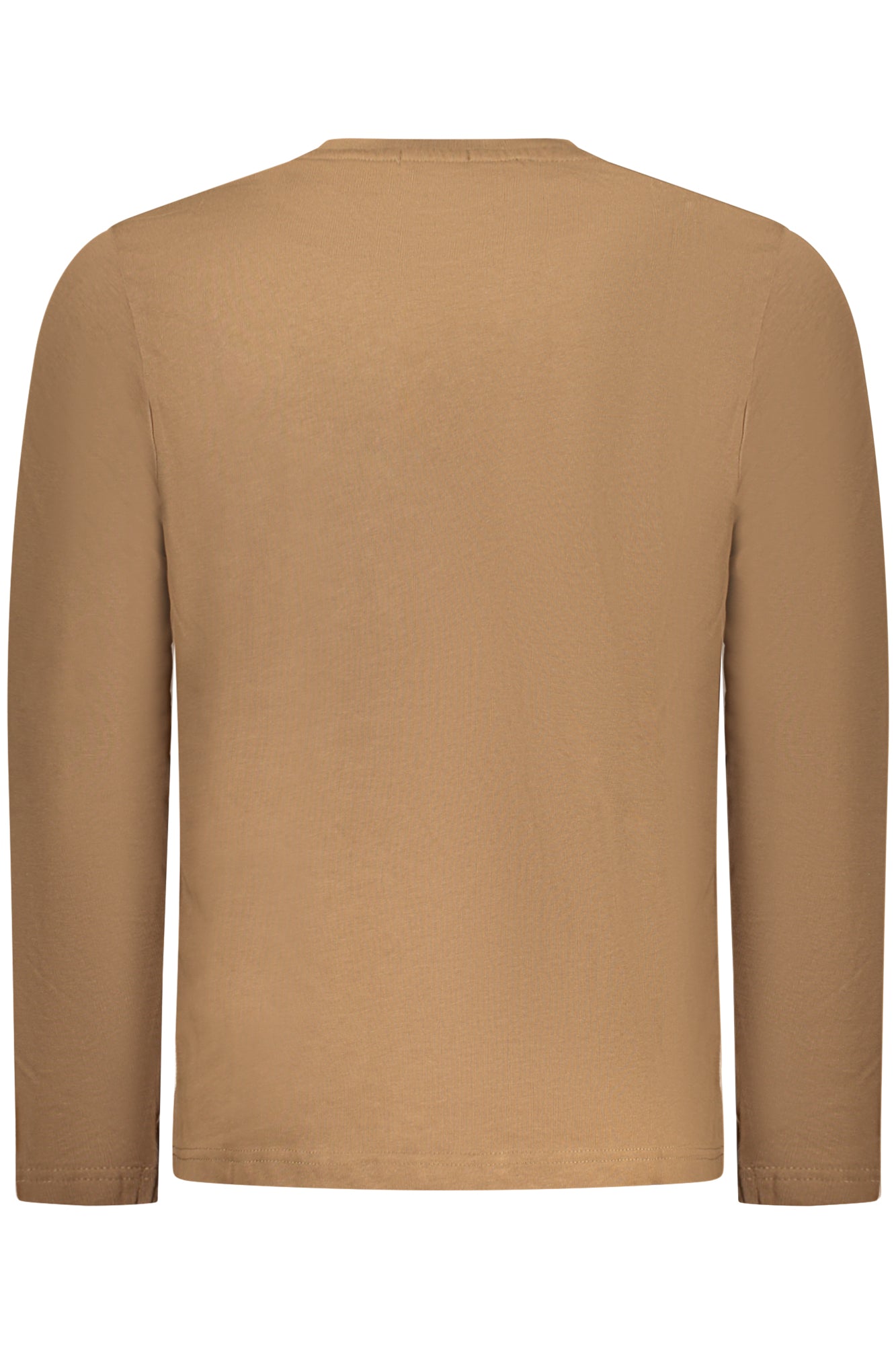 COVERI MOVING Langarmshirt Herren – Blaues T-Shirt mit Stickerei für Herbst/Winter Braun