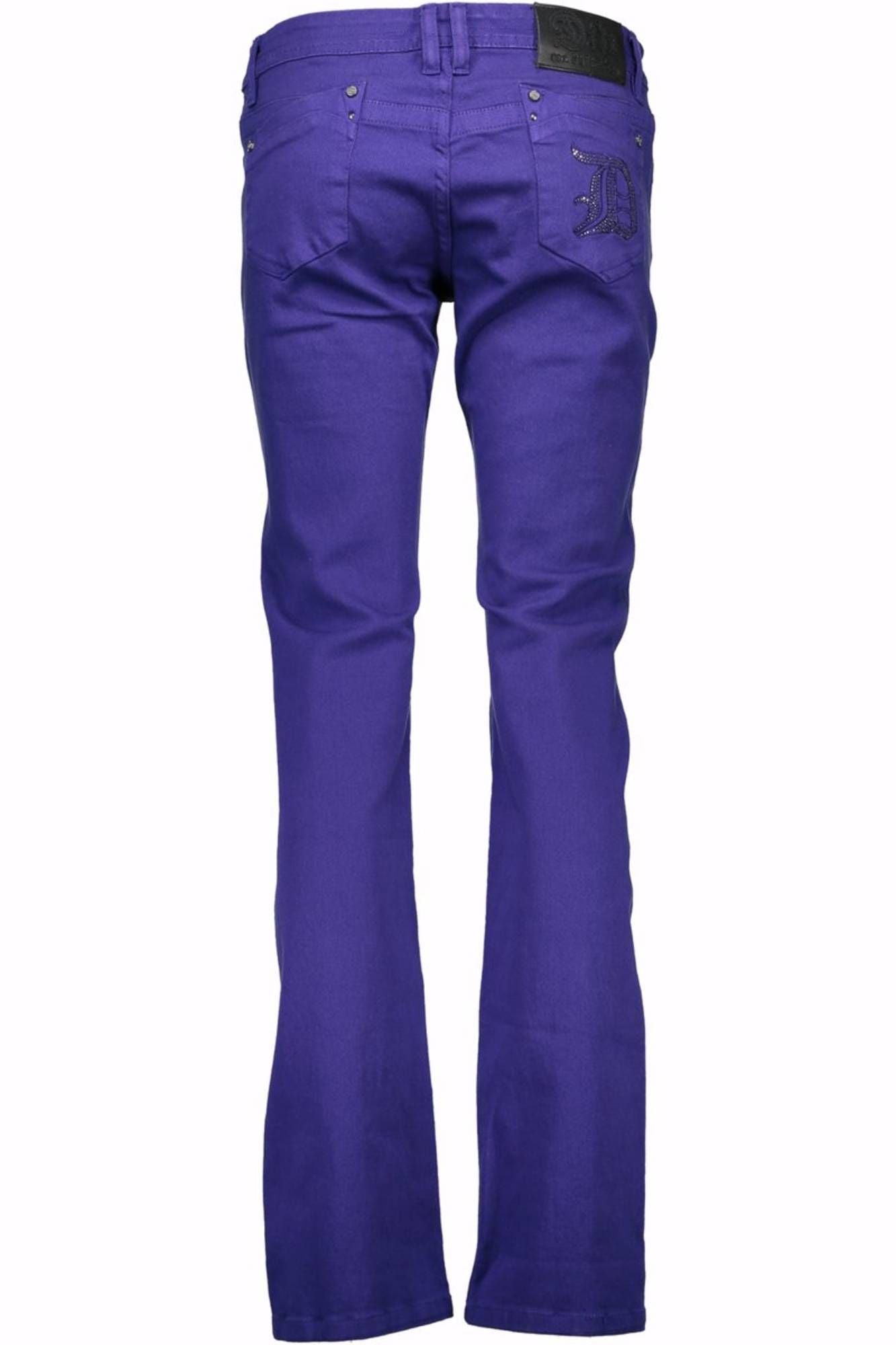DATCH Lila Hose Damen – Pfeilbein mit Stickerei | Baumwoll-Herbsthose Zweitbild