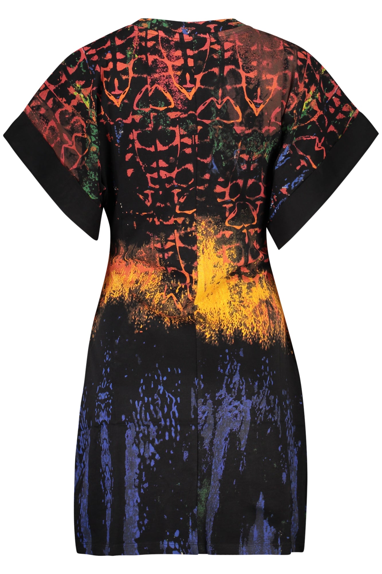 DESIGUAL Kurzes Kleid Damen Schwarz – Bettle Lacroix Design aus Baumwolle Schwarz