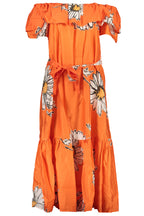 DESIGUAL DAMEN LANGES KLEID ORANGE
