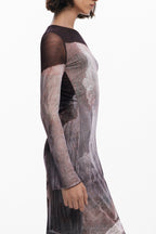 DESIGUAL DAMEN LANGES KLEID IN BRAUN