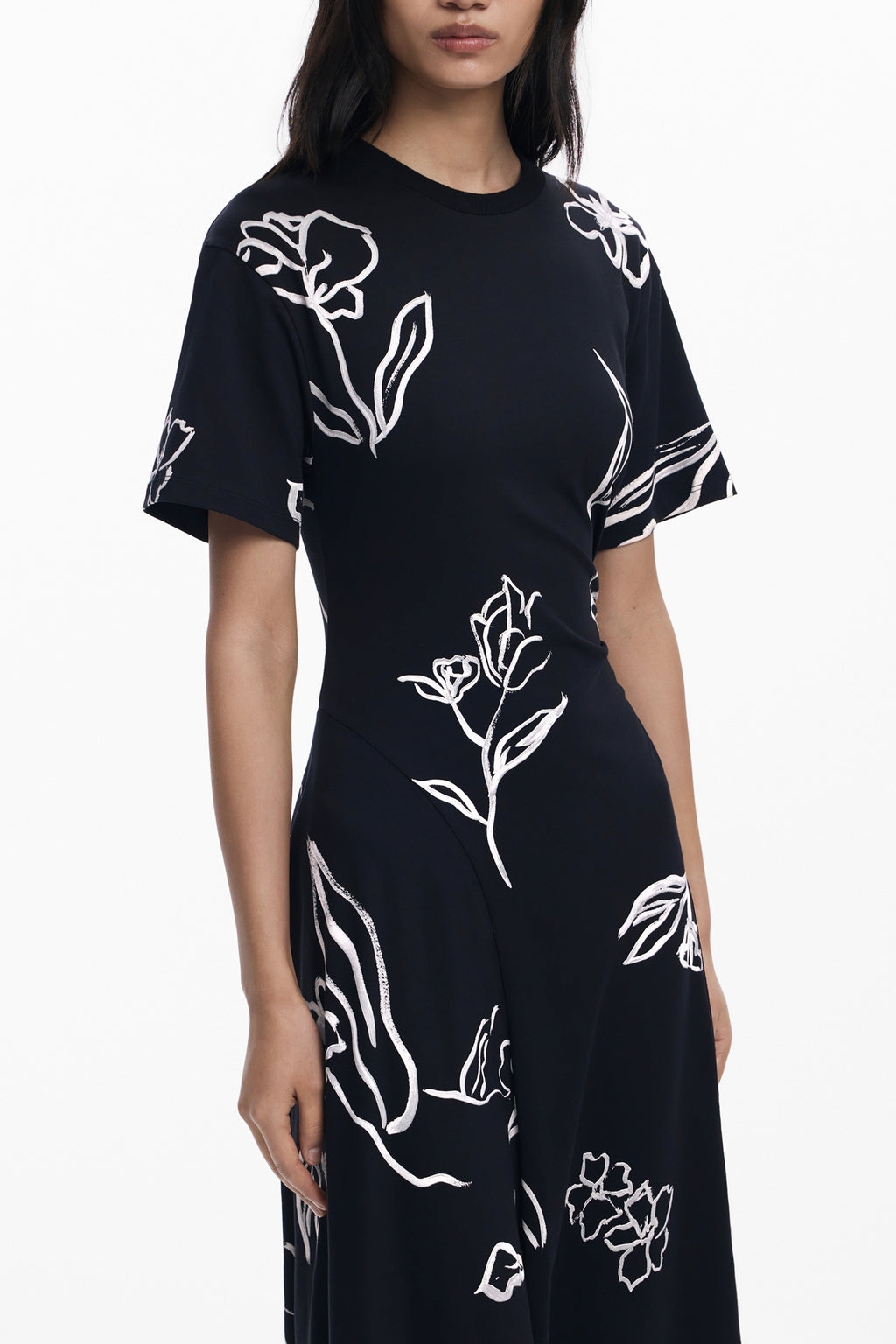 DESIGUAL LANGES SCHWARZES DAMENKLEID