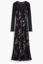 DESIGUAL LANGES SCHWARZES DAMENKLEID