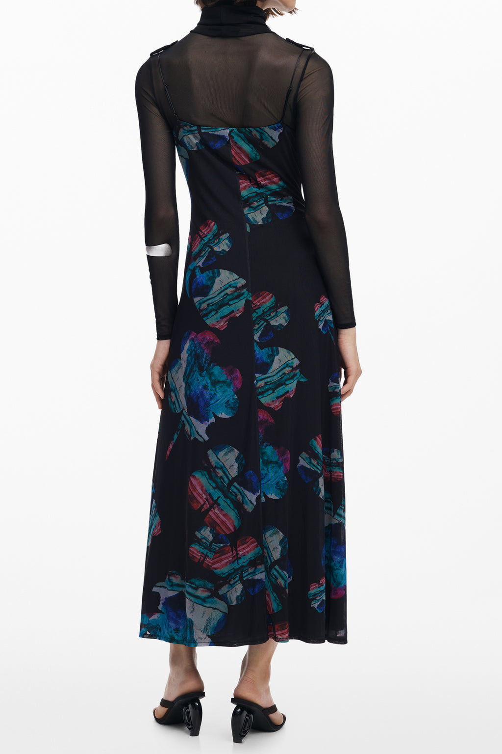 DESIGUAL LANGES SCHWARZES DAMENKLEID