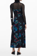 DESIGUAL LANGES SCHWARZES DAMENKLEID