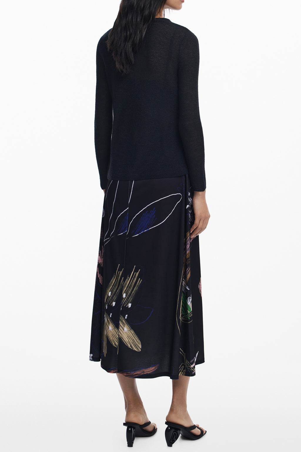 DESIGUAL LANGES SCHWARZES DAMENKLEID