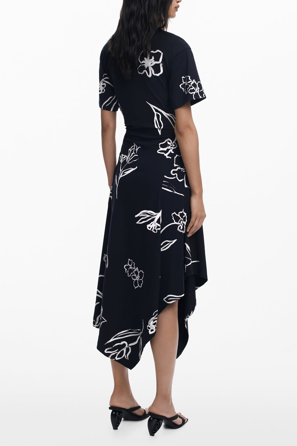 DESIGUAL LANGES SCHWARZES DAMENKLEID