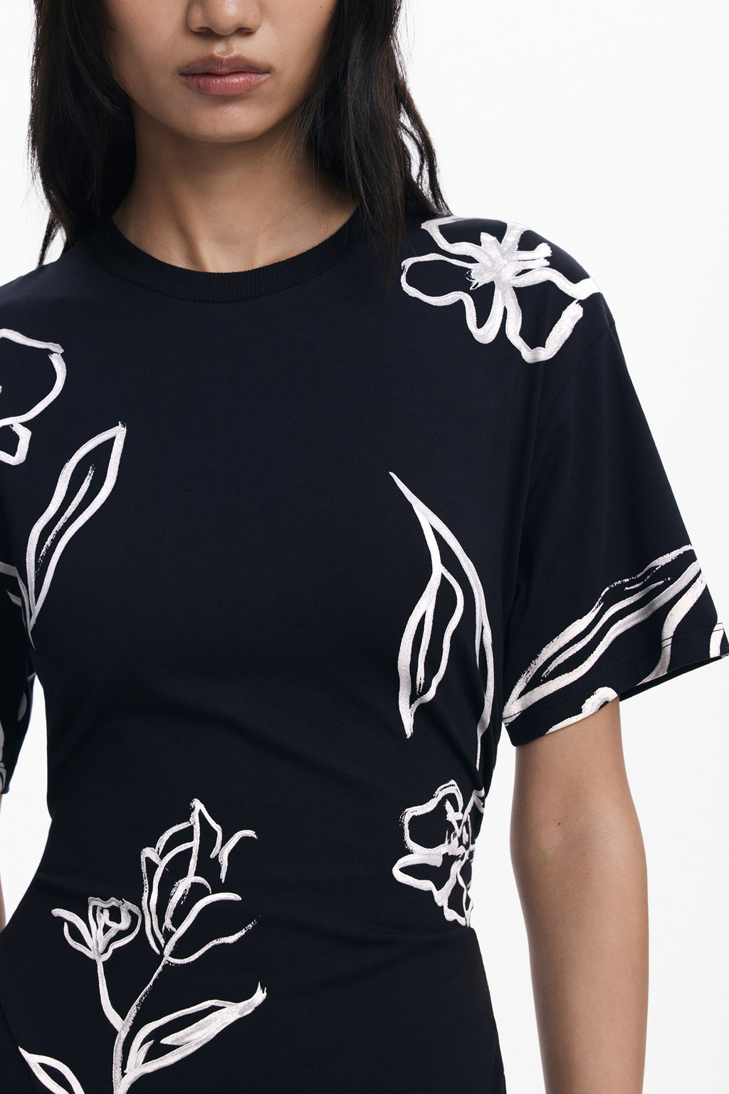 DESIGUAL LANGES SCHWARZES DAMENKLEID