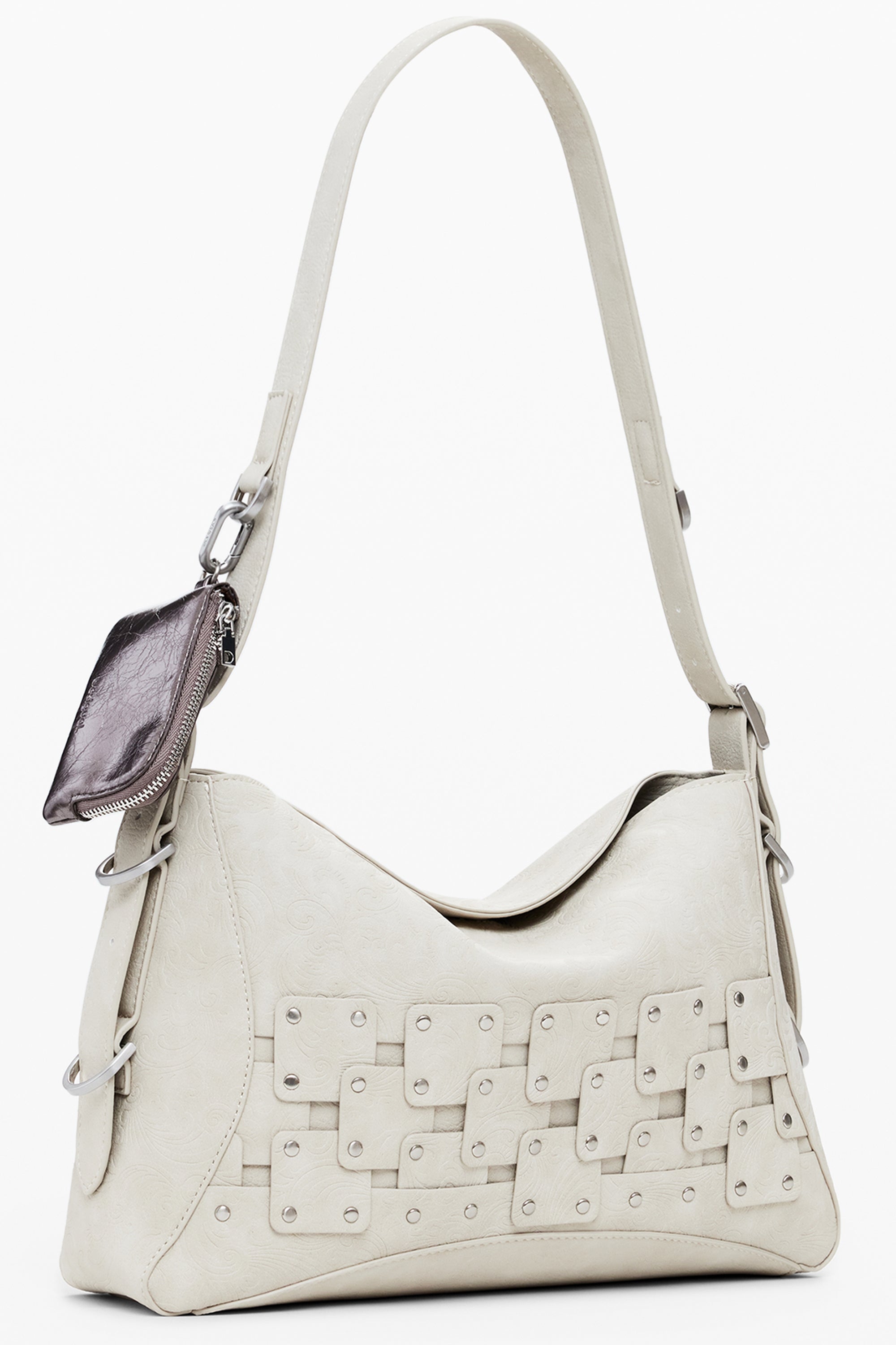 DESIGUAL Damentasche Beige – Patch-Design mit abnehmbarem Schultergurt | soulluna.de Beige