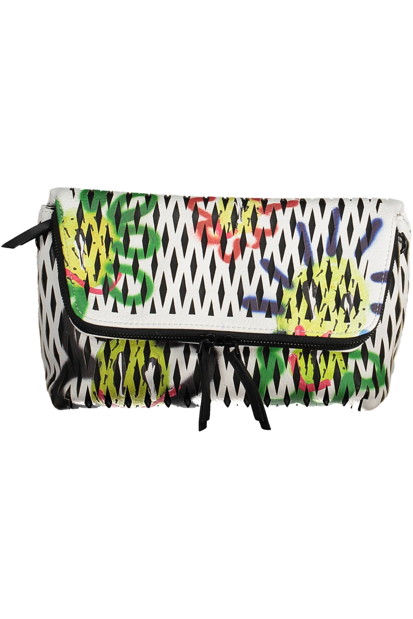 DESIGUAL Damentasche Weiß – Verstellbare Handtasche mit Kontrastdetails für den Alltag Weiß