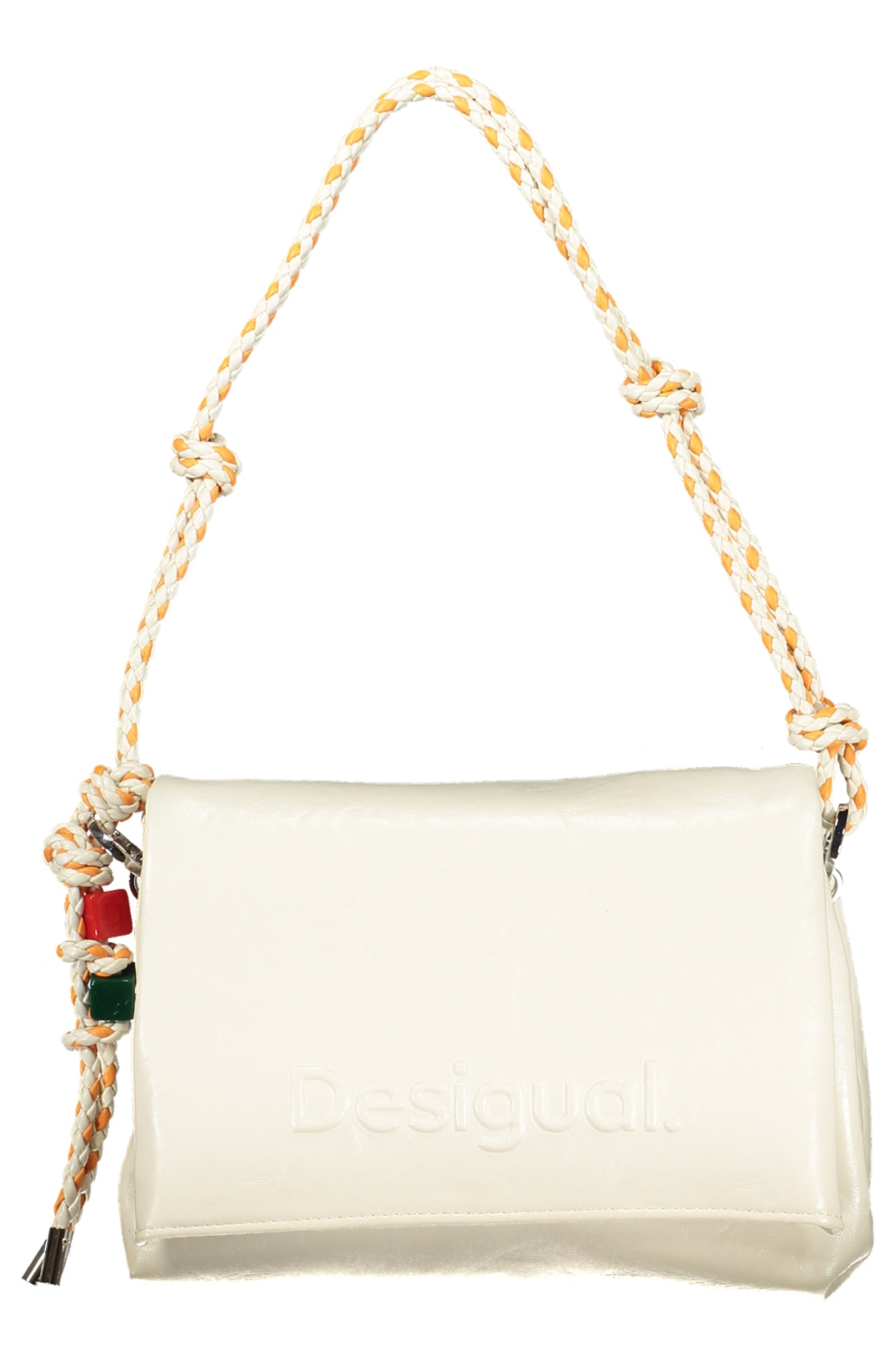 DESIGUAL Damen Taschen – Half Logo Bag, mit Reißverschluss Weiß