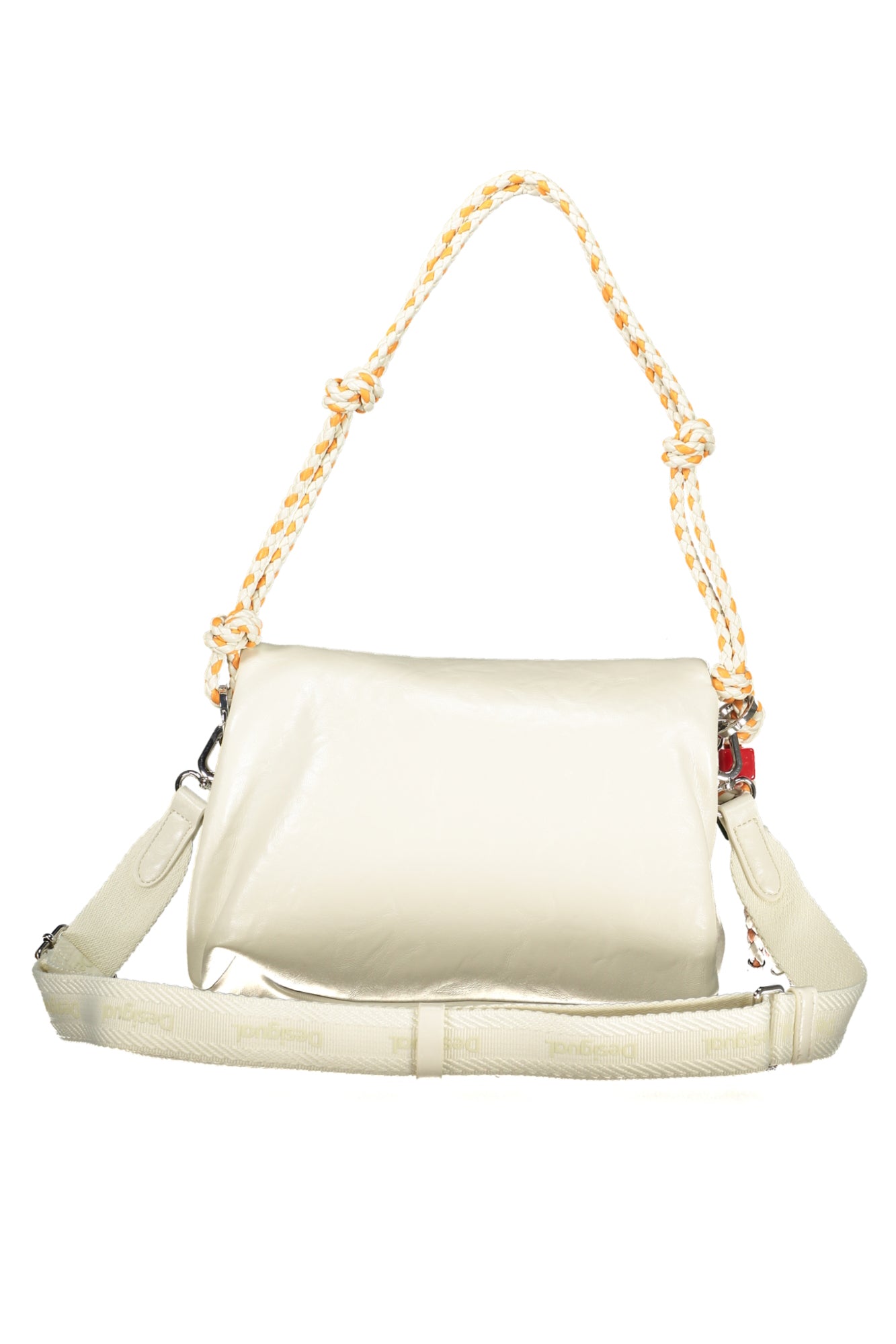 DESIGUAL Damen Taschen – Half Logo Bag, mit Reißverschluss Weiß