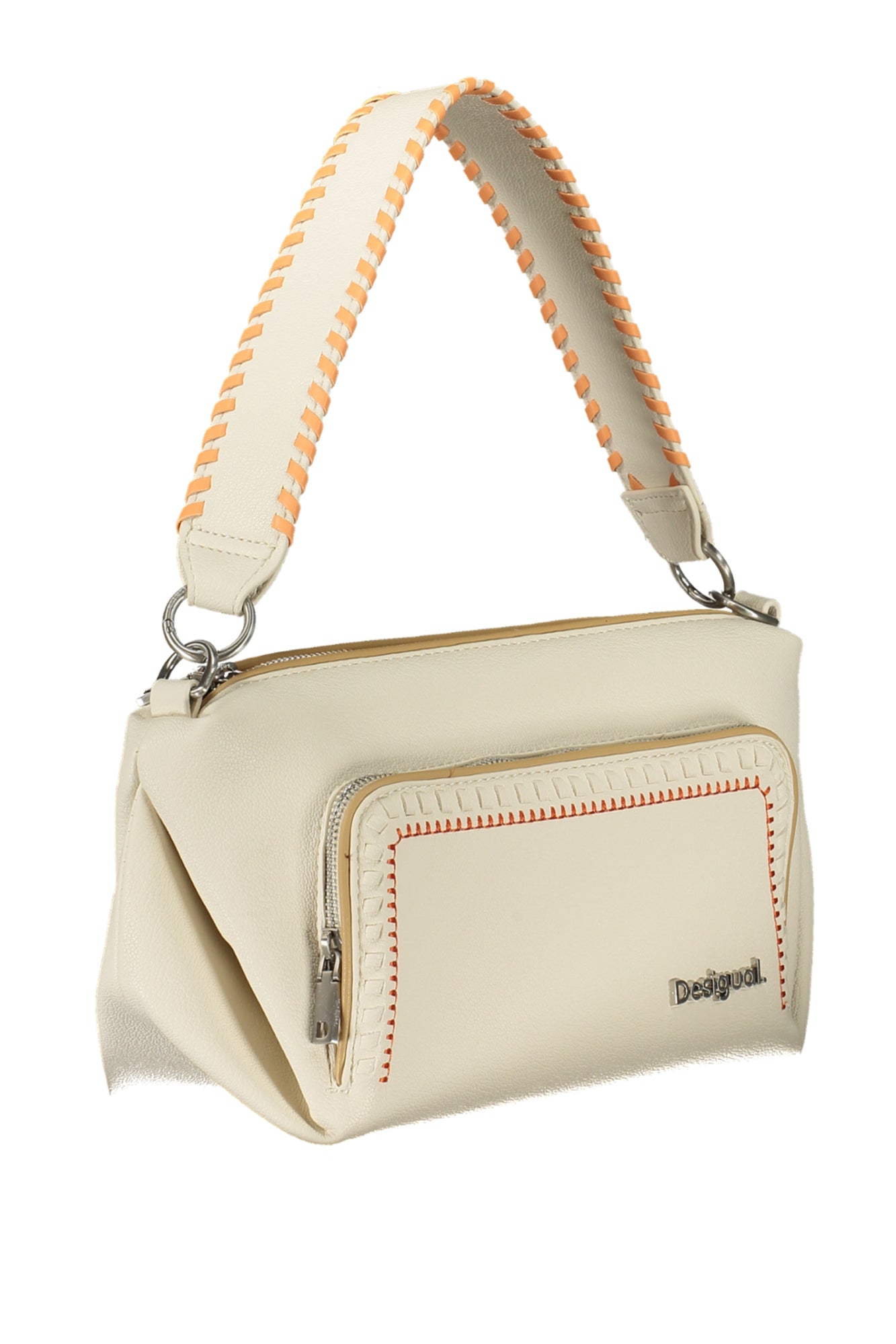 DESIGUAL Damen Tasche Weiß – Praktische Handtasche mit Schultergurt für Frühling/Sommer Weiß