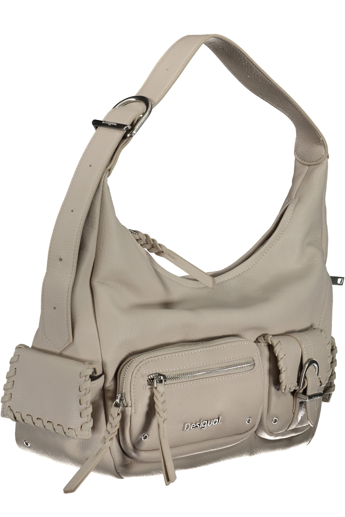 DESIGUAL Damen Tasche Weiß – Verstellbarer Schultergurt mit praktischen Außentaschen Weiß