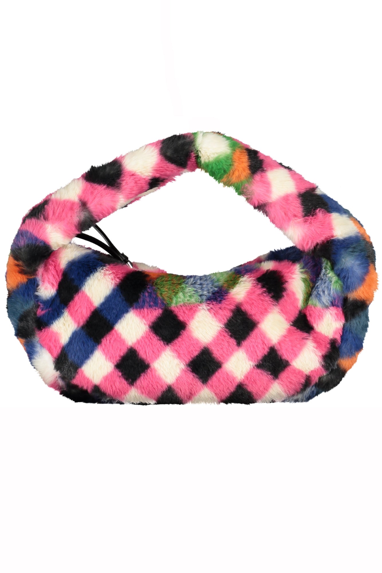 DESIGUAL Schwarze Damentasche – Plüschtasche mit verstellbarem Gurt | soulluna.de Schwarz Hauptbild