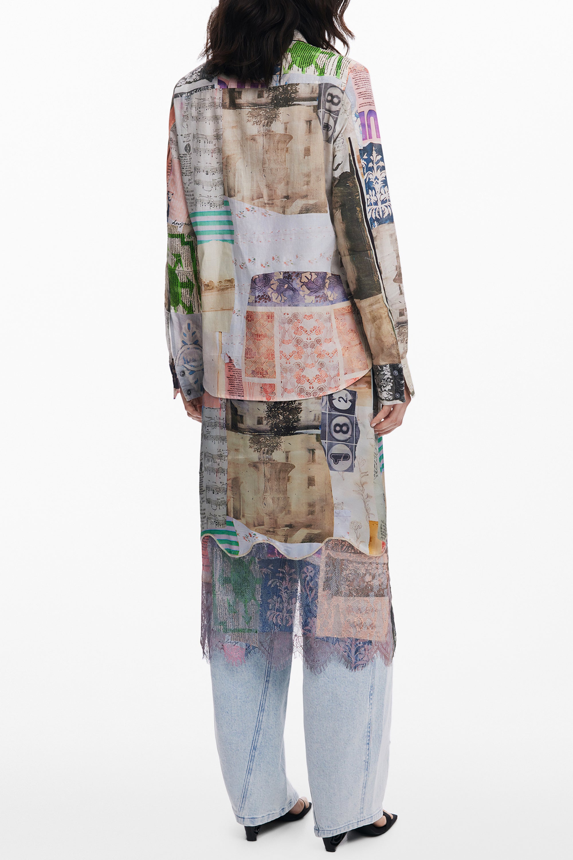 DESIGUAL DAMEN LANGARMSHIRT, BEIGE