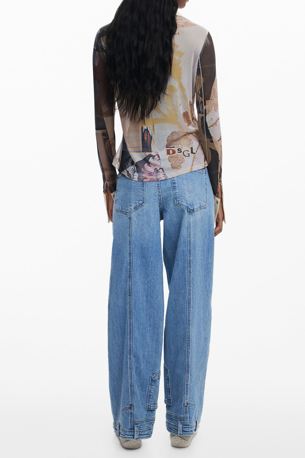 DESIGUAL DAMEN LANGARMSHIRT, BEIGE