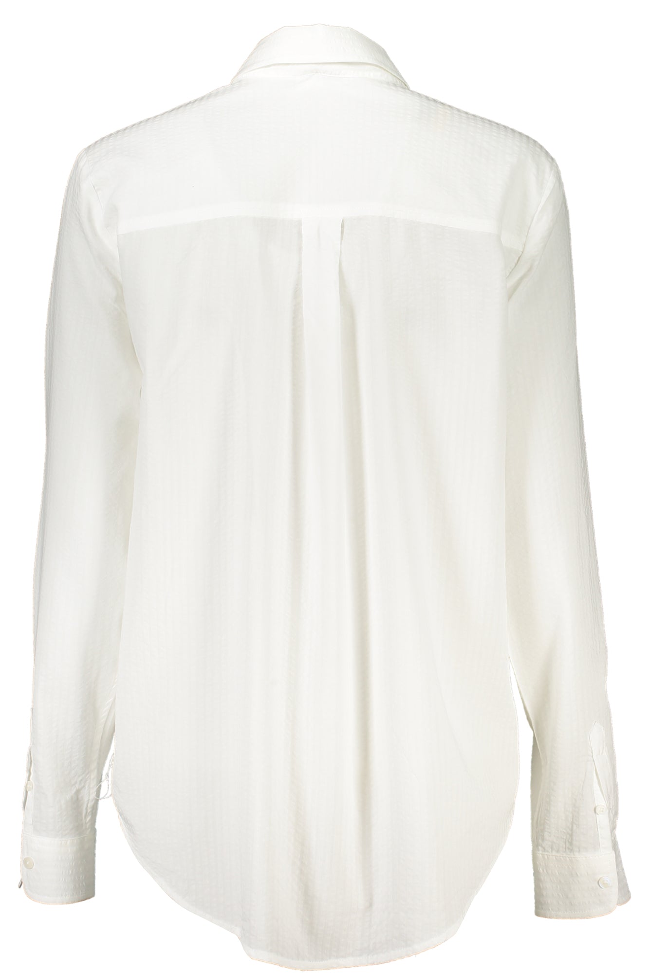 DESIGUAL Damen Langarmhemd Weiß – Italienischer Kragen mit Kontrastdetails | soulluna.de Weiß