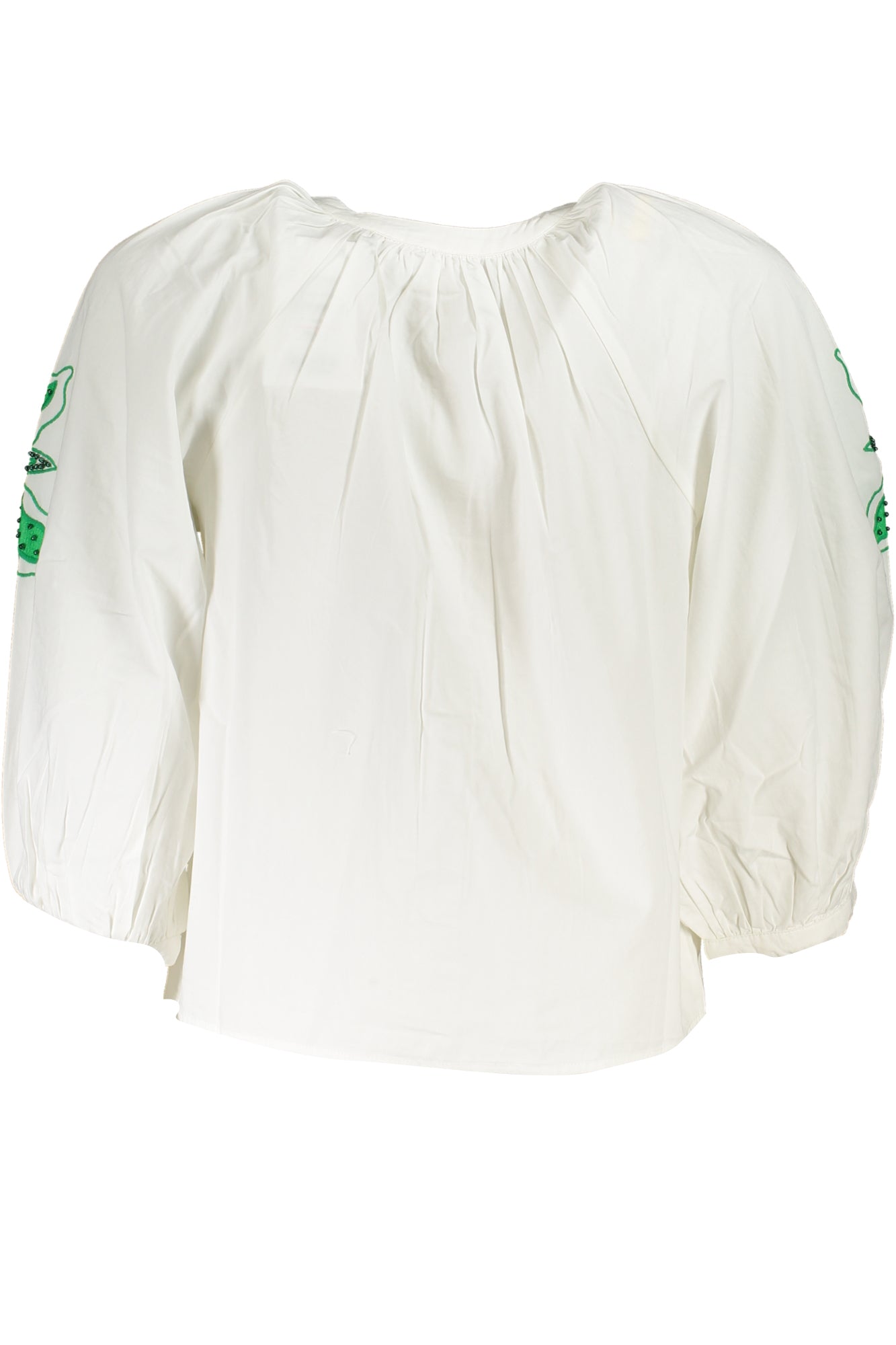 DESIGUAL Damen Langarmhemd Weiß – Kontrastdetails & Druck | soulluna.de Weiß